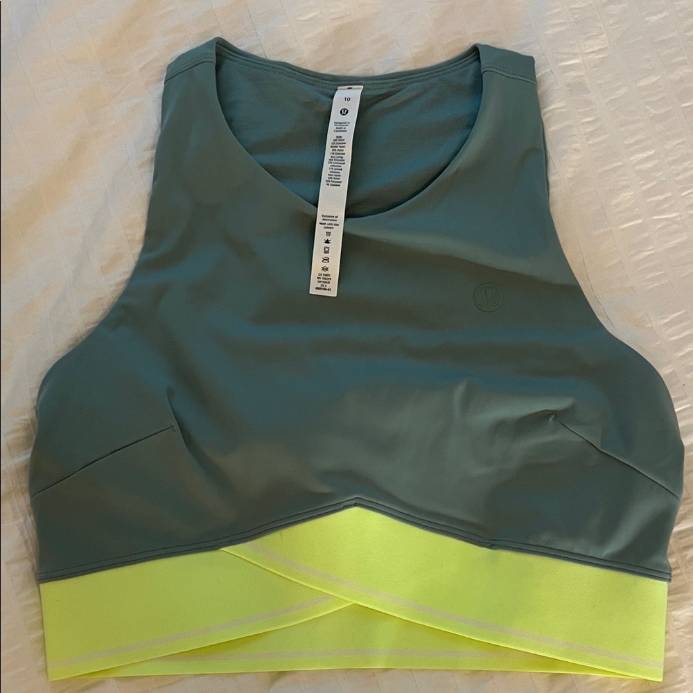 #3 LULULEMON athletica Sports Bra in Green and Neon Yellow